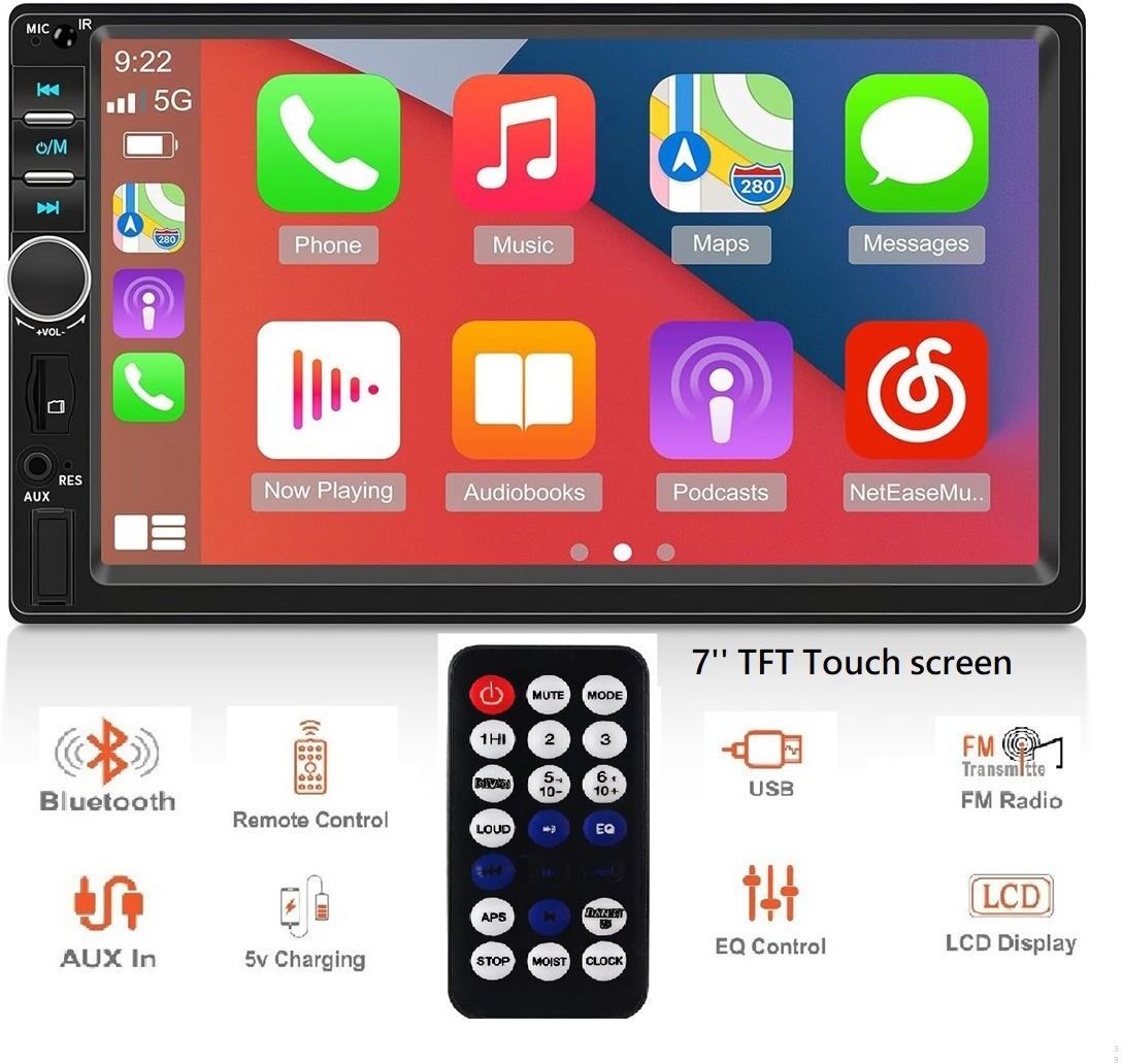 prokonai 7" TFT Touch VIDEO Pro+ Bluetooth/USB/Remote/Phone Charging - Diamond D0039 Car Stereo-picture-0