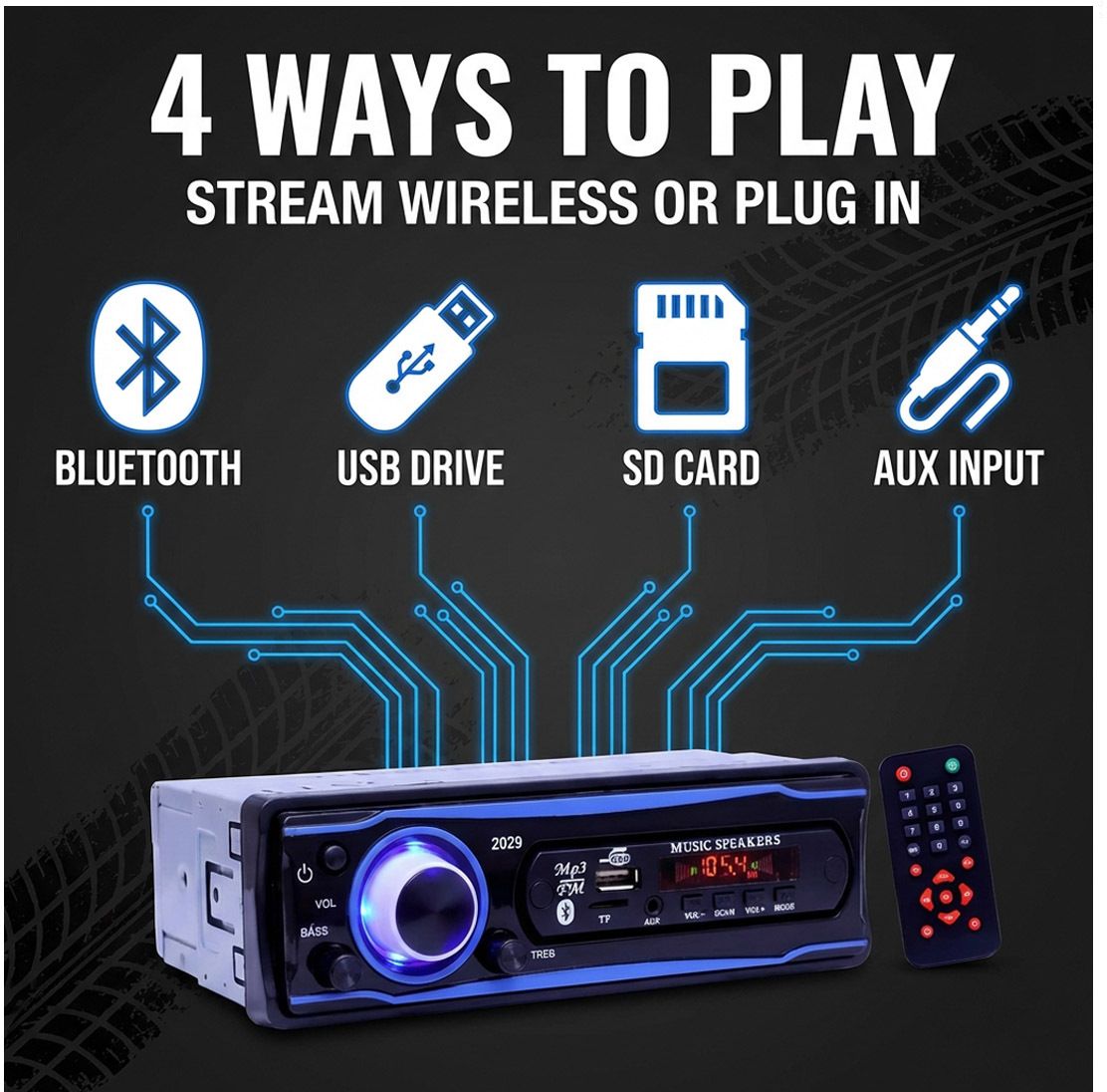 Universal Pro+ BLUETOOTH/USB/SD/AUX/FM/MP3 - PRLE2059 Car Stereo-image-43