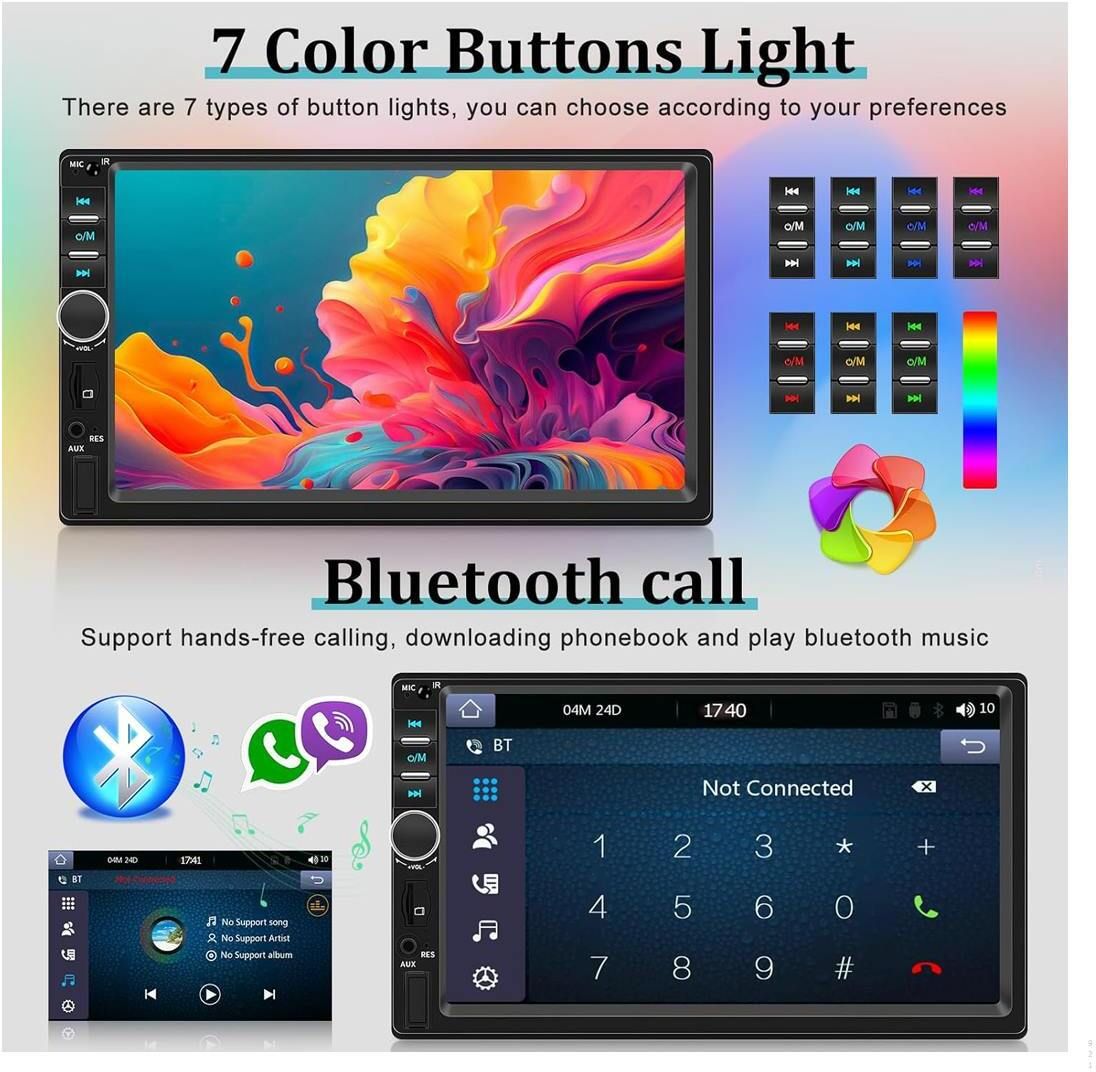 prokonai 7" TFT Touch VIDEO Pro+ Bluetooth/USB/Remote/Phone Charging - Diamond B0921 Car Stereo-picture-18