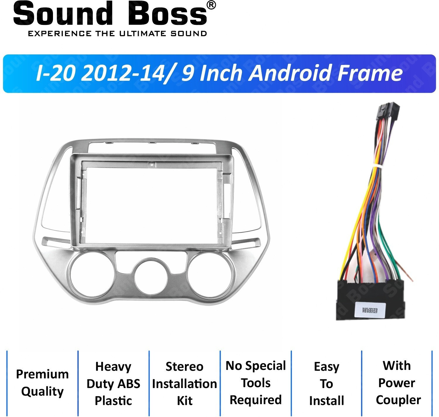 sound boss i20 2012-14 9"Inch Frame for Android Car Stereo image 1