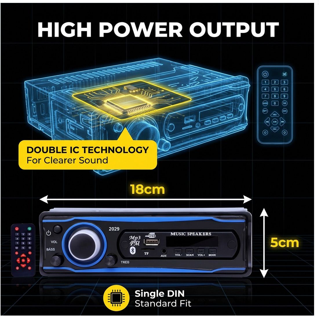 prokonai Universal Pro+ BLUETOOTH/USB/SD/AUX/FM/MP3 - PRLG4347 Car Stereo-picture-31