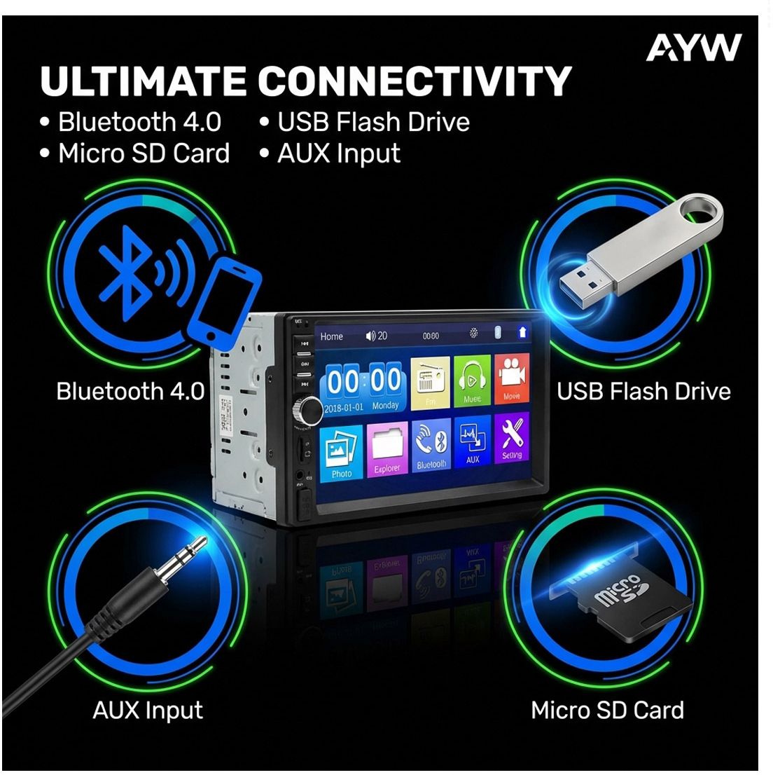 7" Touch VIDEO Pro+ Bluetooth/USB/Remote/Phone Charging - Diamond F0419 Car Stereo-image-25