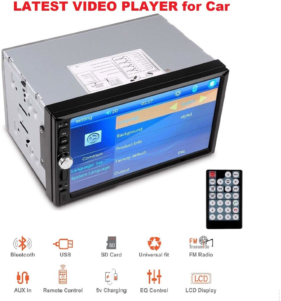7" TFT Touch VIDEO Pro+ Bluetooth/USB/Remote/Phone Charging - Diamond C0531 Car Stereo-image-19