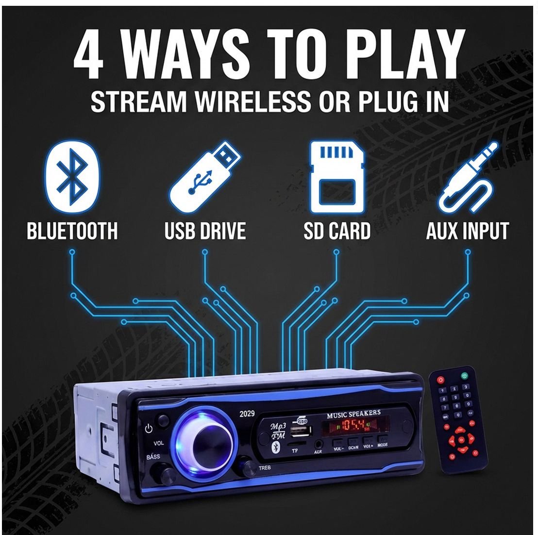 prokonai Universal Pro+ BLUETOOTH/USB/SD/AUX/FM/MP3 - PRLE1104 Car Stereo-picture-33