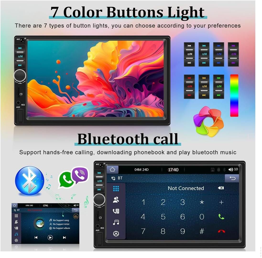 prokonai 7" TFT Touch VIDEO Pro+ Bluetooth/USB/Remote/Phone Charging - Diamond B2262 Car Stereo-picture-6