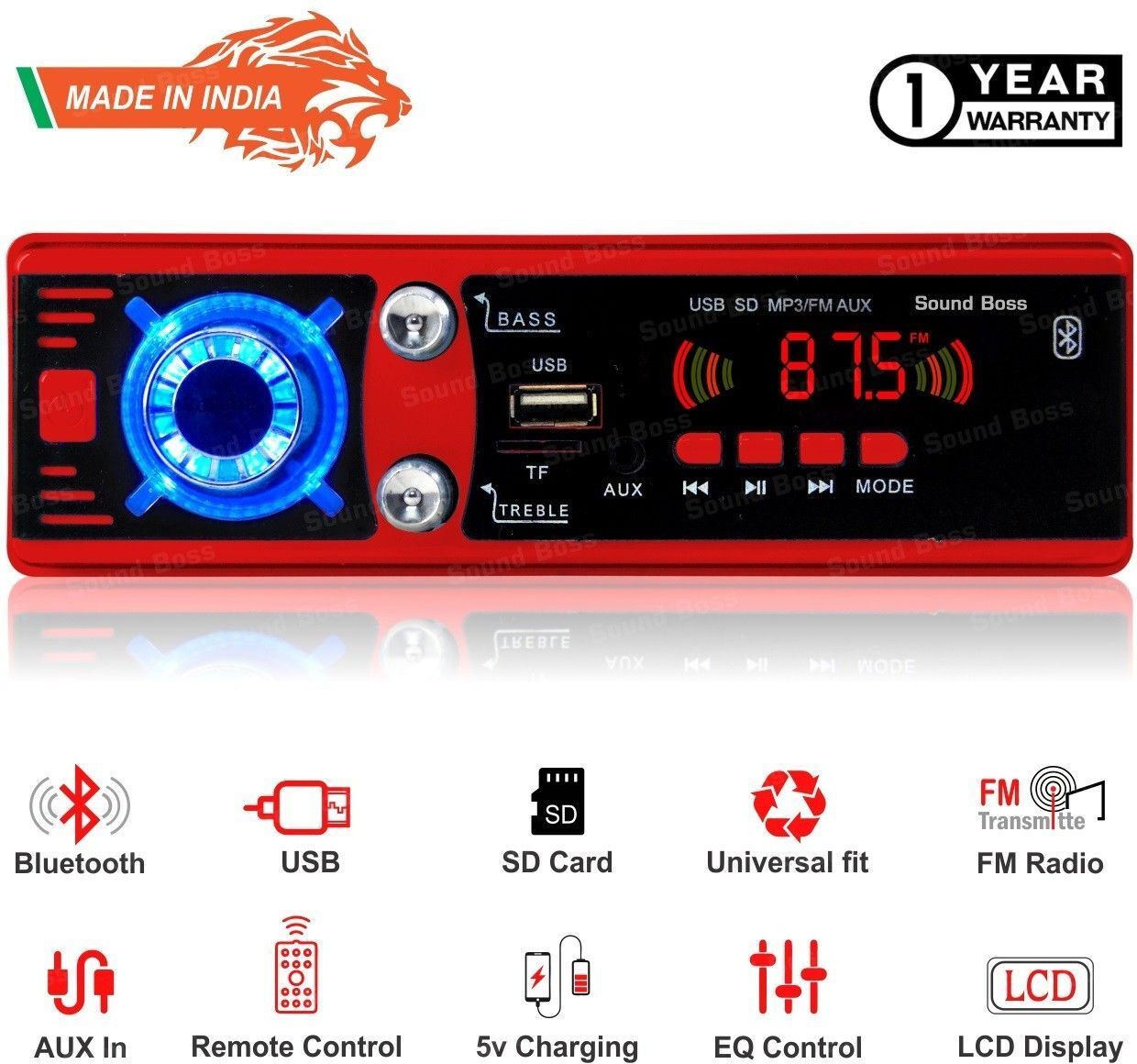 MP3/BLUETOOTH/USB/SD/FM/AUX Car Stereo-image-1