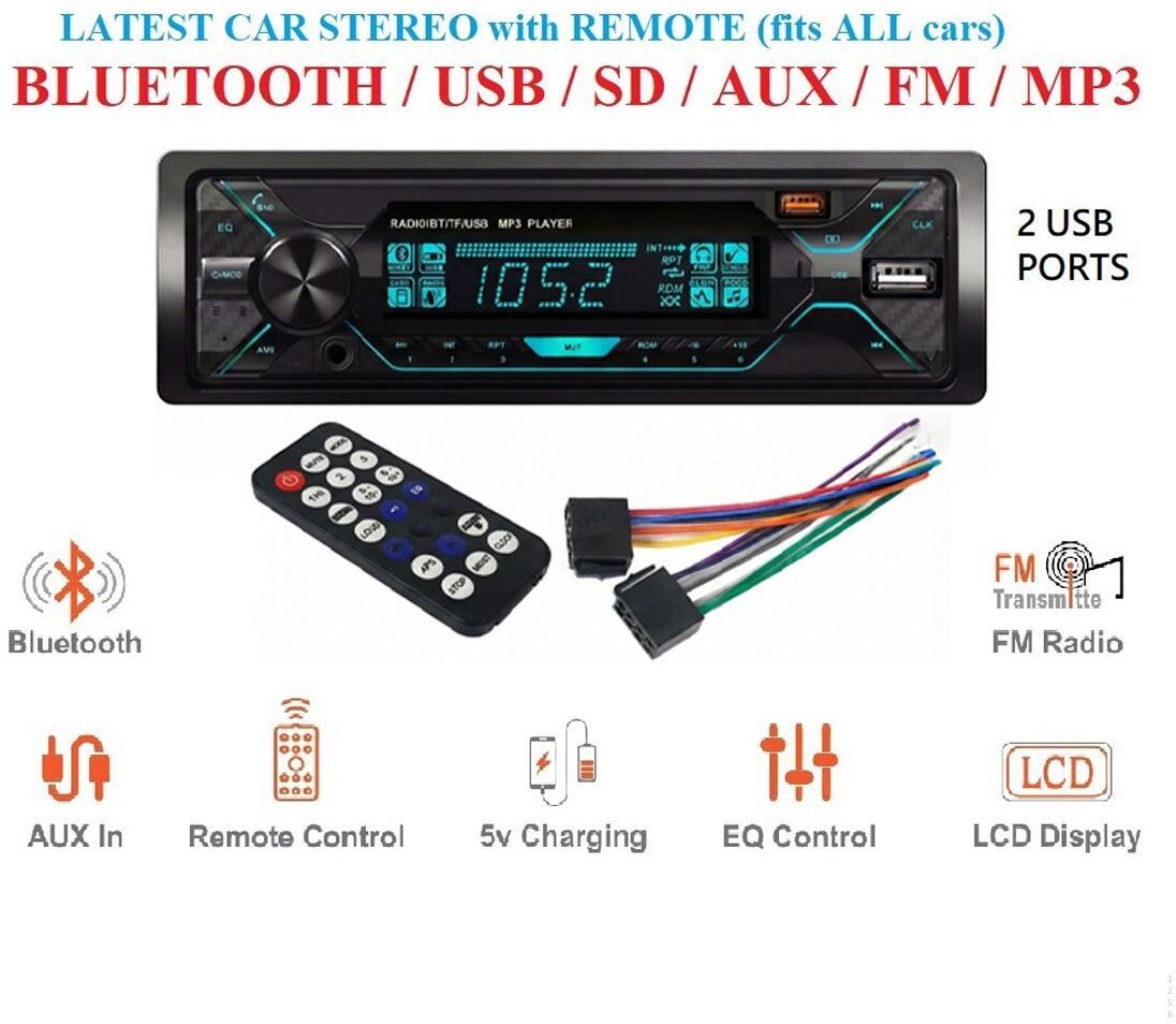 Pro+ DUAL USB Bluetooth Wireless Music System/USB/Remote/Phone Charging - Z7258 Car Stereo-image-38