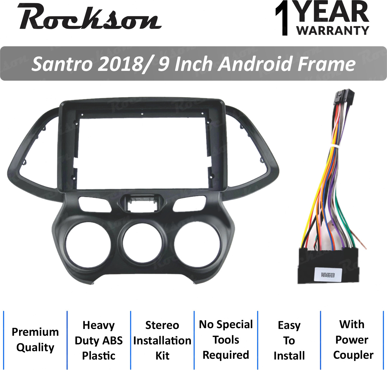 rockson Santro 2018 9''Inch ABS Frame for Android Media Player Frame image 1