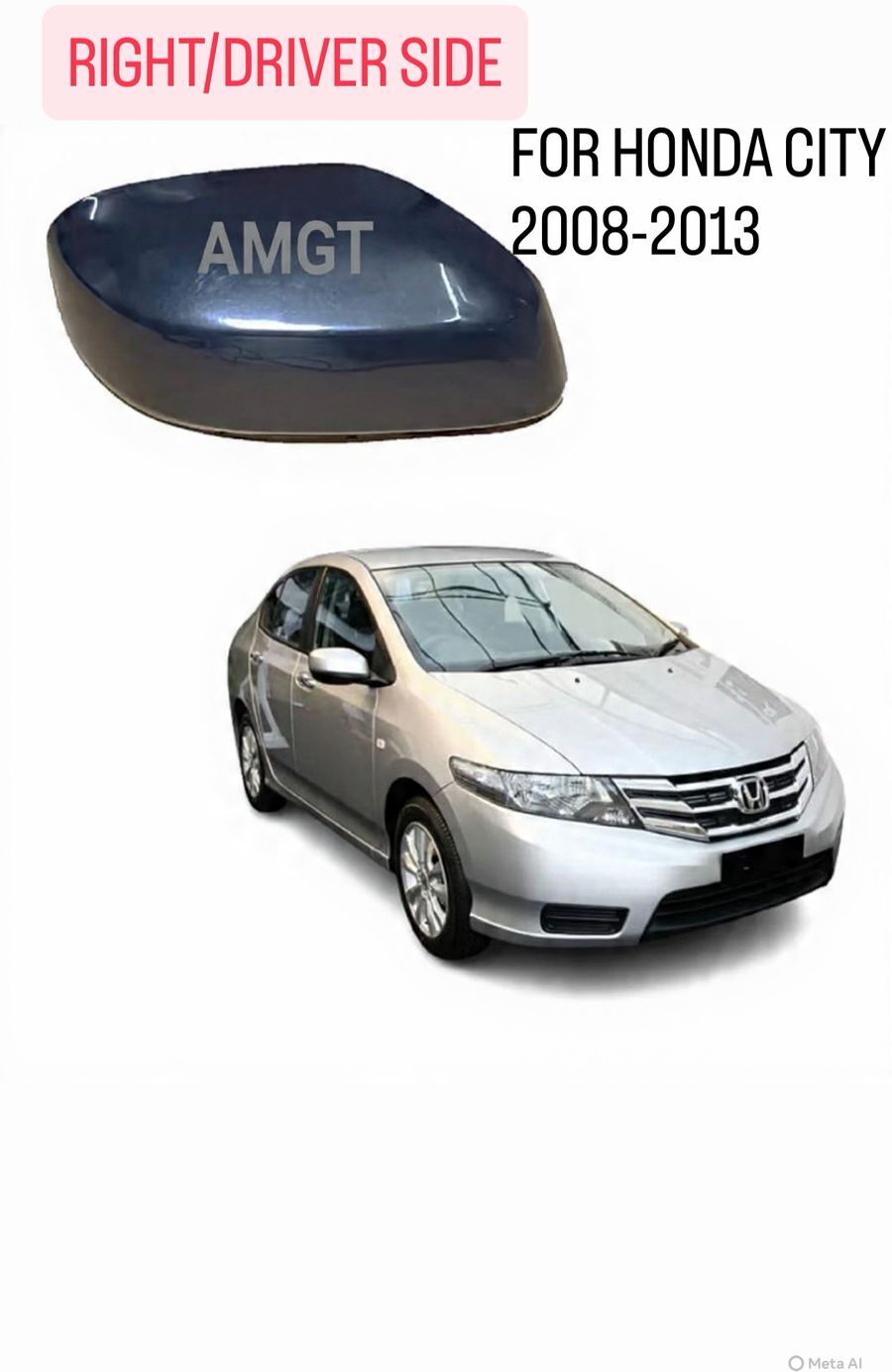 HONDA CITY SIDE MIRROR COVER (RIGHT SIDE) Plastic Car Mirror Cover-image-35