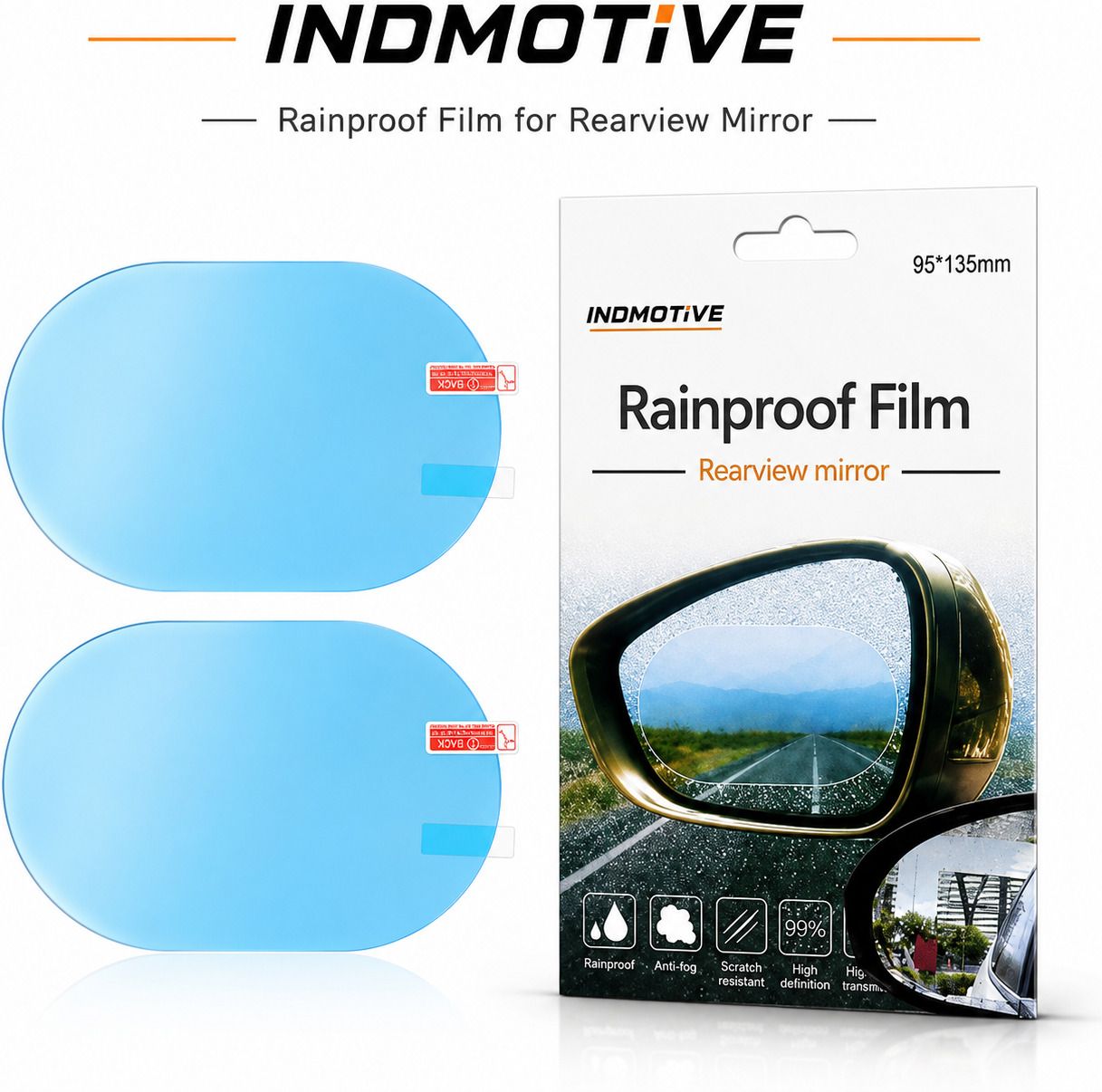 ANTI RAIN AND FOG CLEAR FILM Plastic Car Mirror Cover-image-26