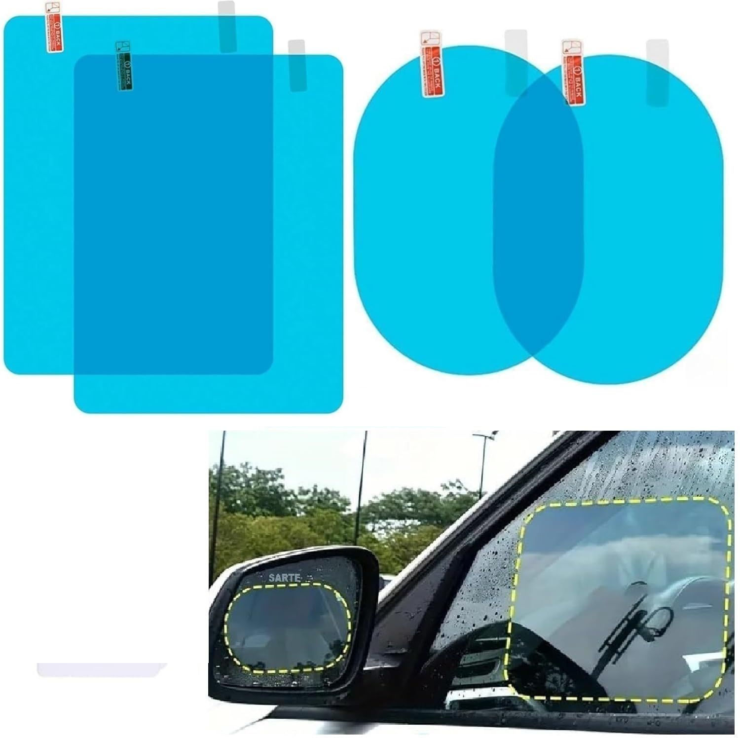 balaji collectionsss Car Anti Fog Film Rear view Mirror Films Anti-Rain Fog Waterproof Car Mirror Rain Blocker-picture-27