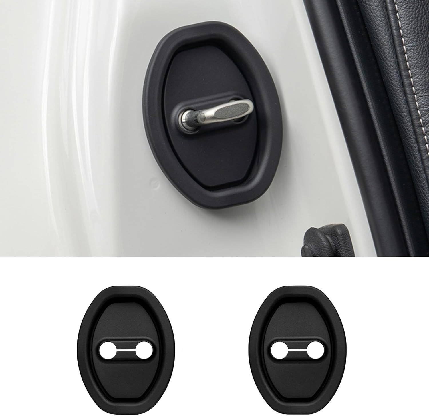 2 PCS Car Silicone Door Latch Lock Protective Cover Car Pet Door Protector-image-20
