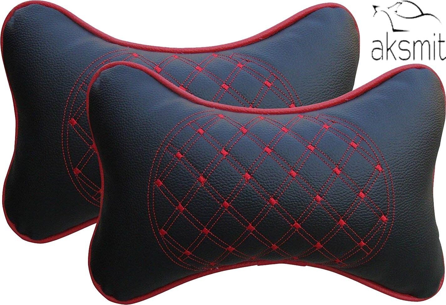 Black, Red Leatherite Car Pillow Cushion for Universal For Car-image-21
