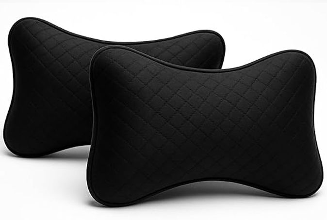 autouniko Black Velvet Car Pillow Cushion for Universal For Car-picture-13