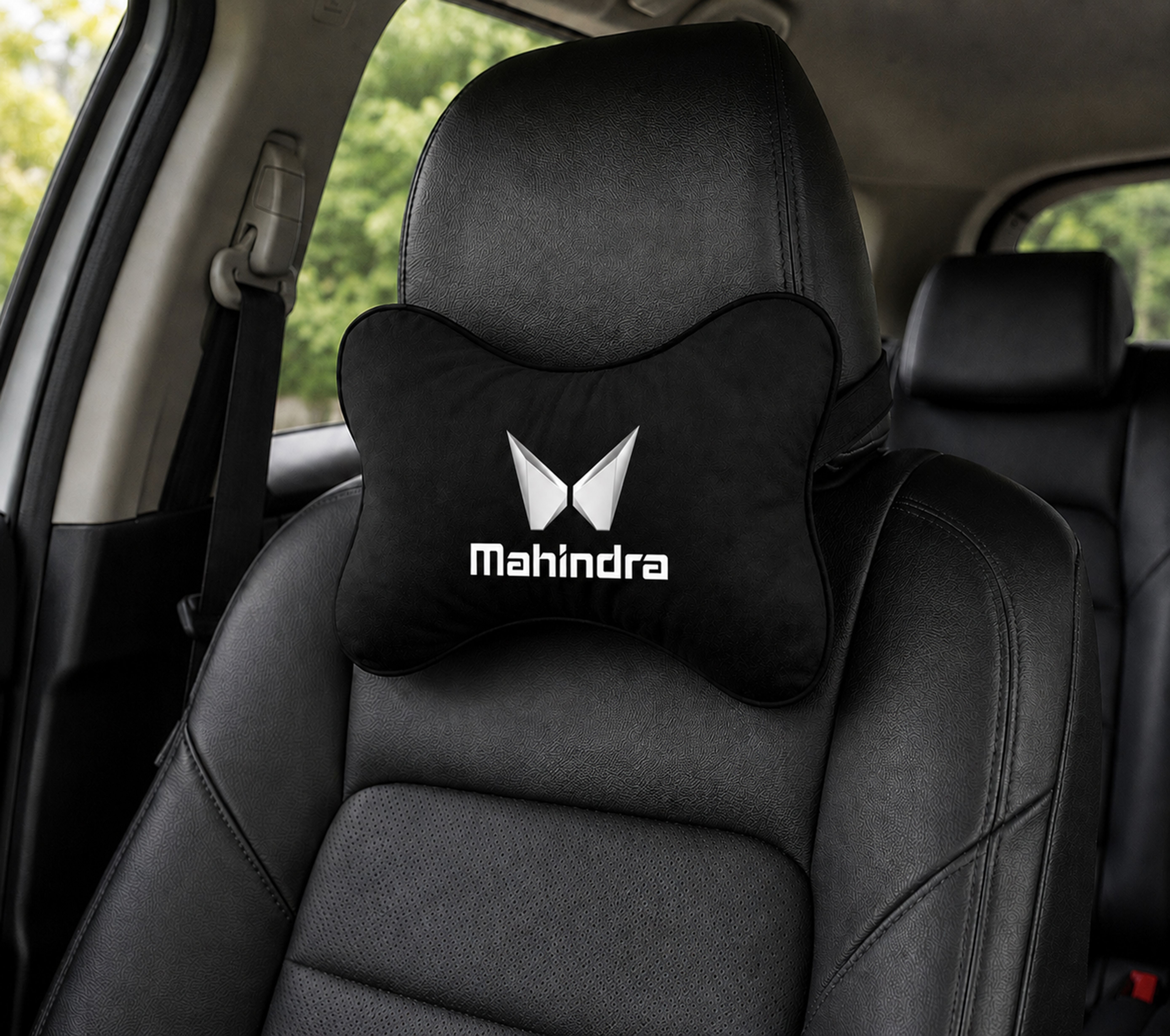 Black Velvet Car Pillow Cushion for Mahindra-image-21