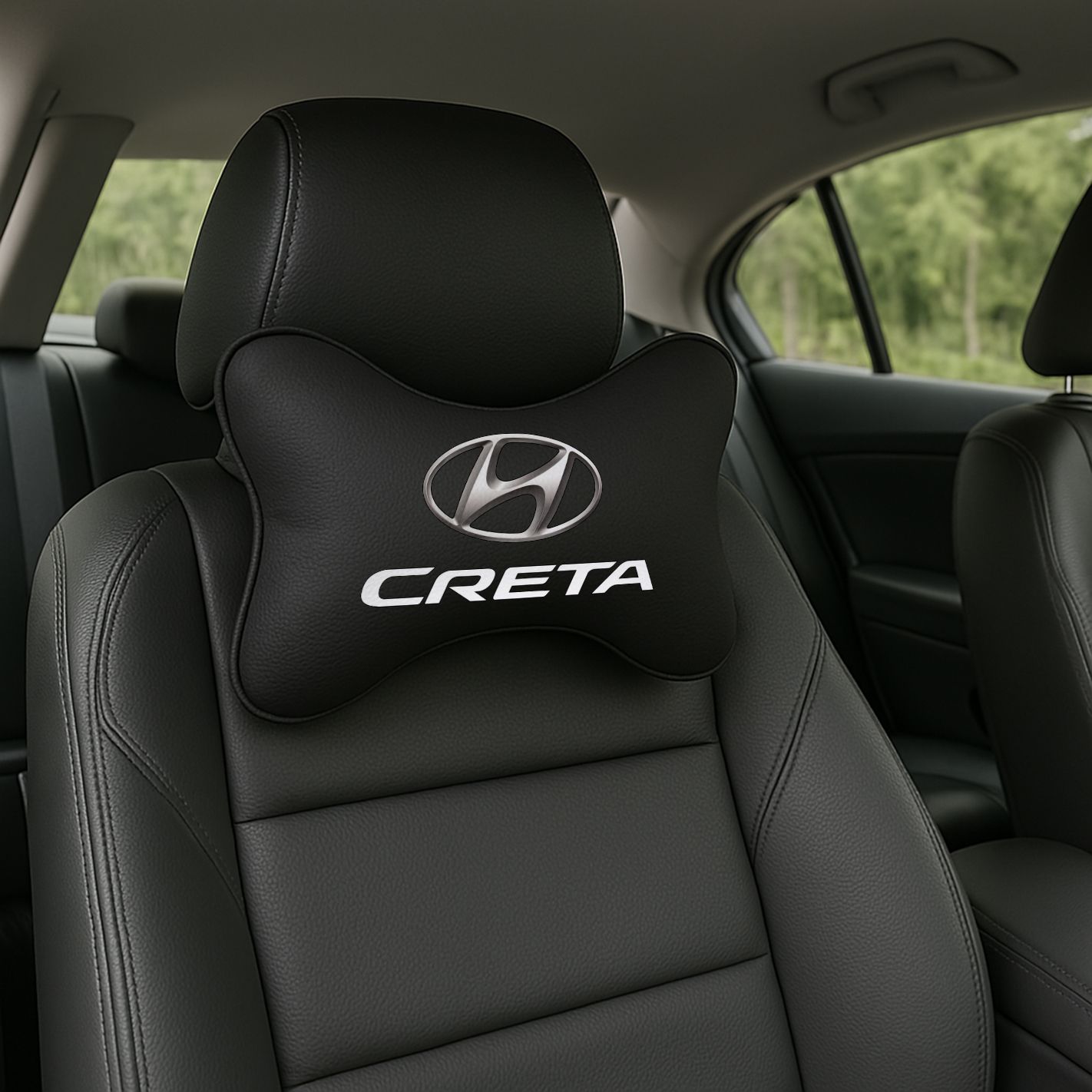 Black Polyester Car Pillow Cushion for Hyundai-image-20