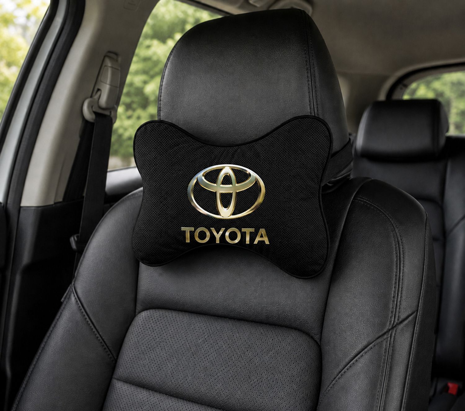 Black Velvet Car Pillow Cushion for Toyota-image-20