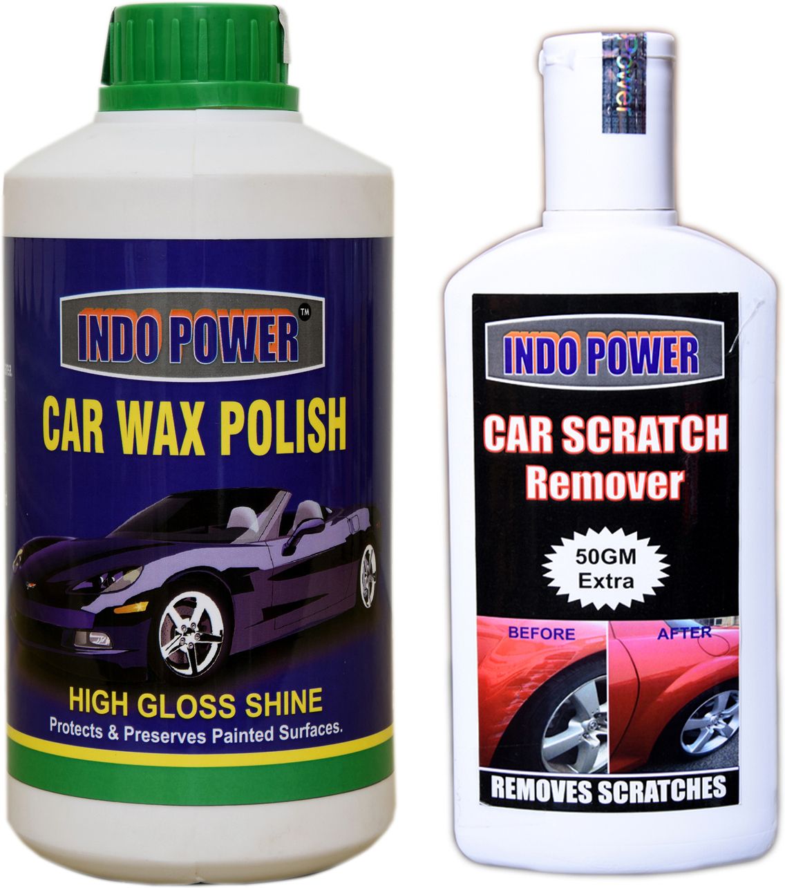 indopower CAR WAX POLISH 1kg+ Scratch Remover 200gm. Combo-picture-19