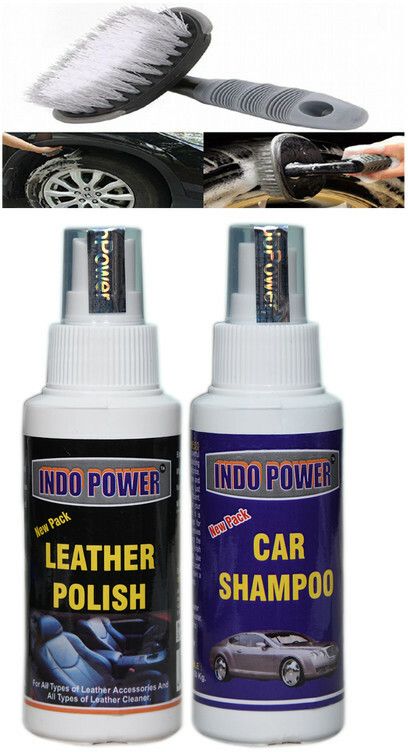 Leather polish 100ml.+Car Shampoo100ml.+All Tyre Cleaning Brush Combo-image-4
