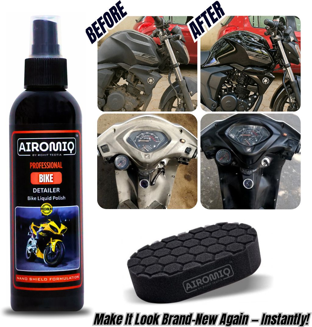 Liquid Car Polish for Metal Parts, Exterior, Chrome Accent, Headlight, Leather, Tyres