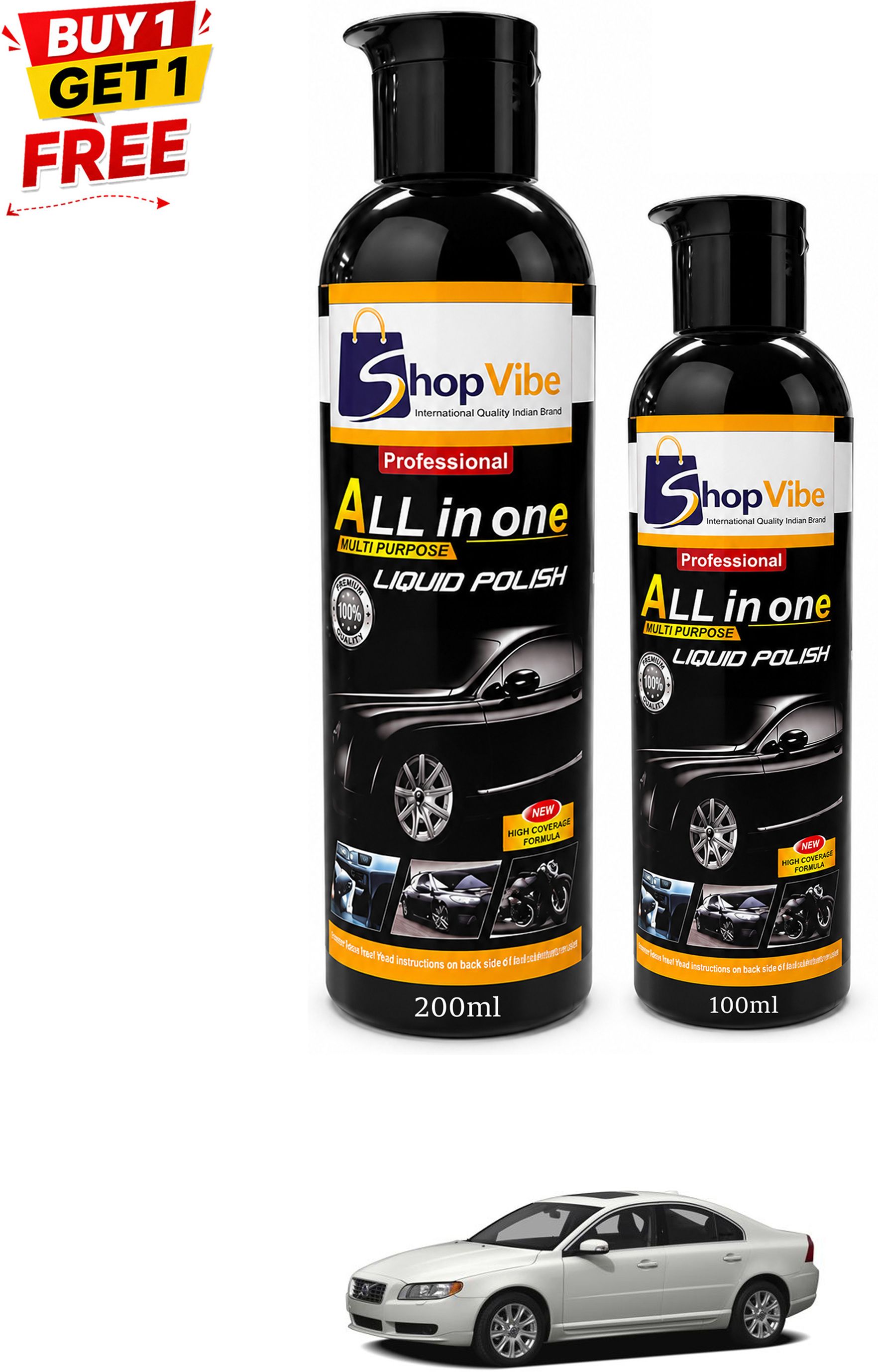 Liquid Car Polish for Bumper, Chrome Accent, Dashboard, Exterior, Headlight, Leather, Metal Parts, Tyres-image-10