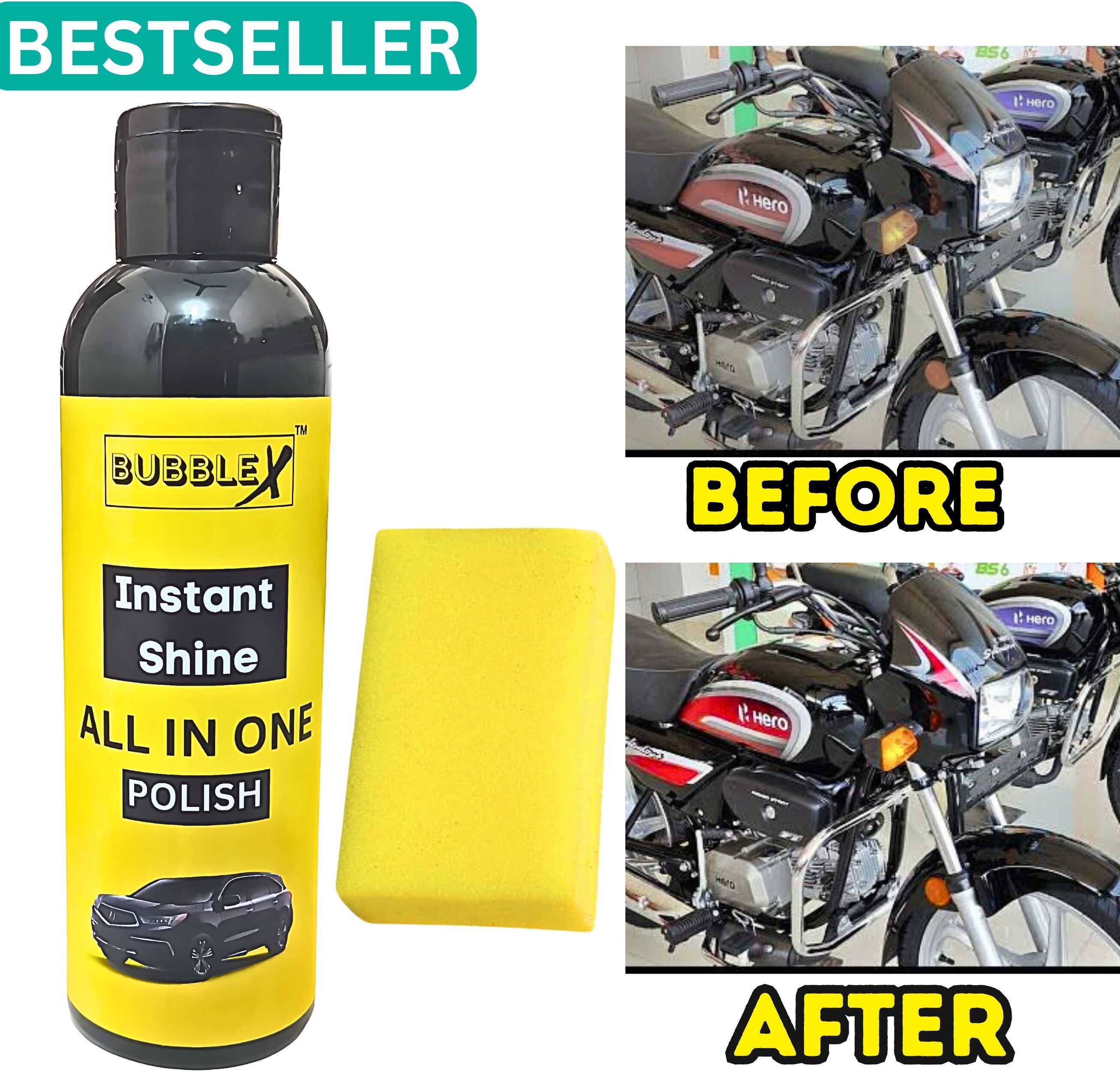 Liquid Car Polish for Bumper, Chrome Accent, Dashboard, Leather, Tyres-image-47