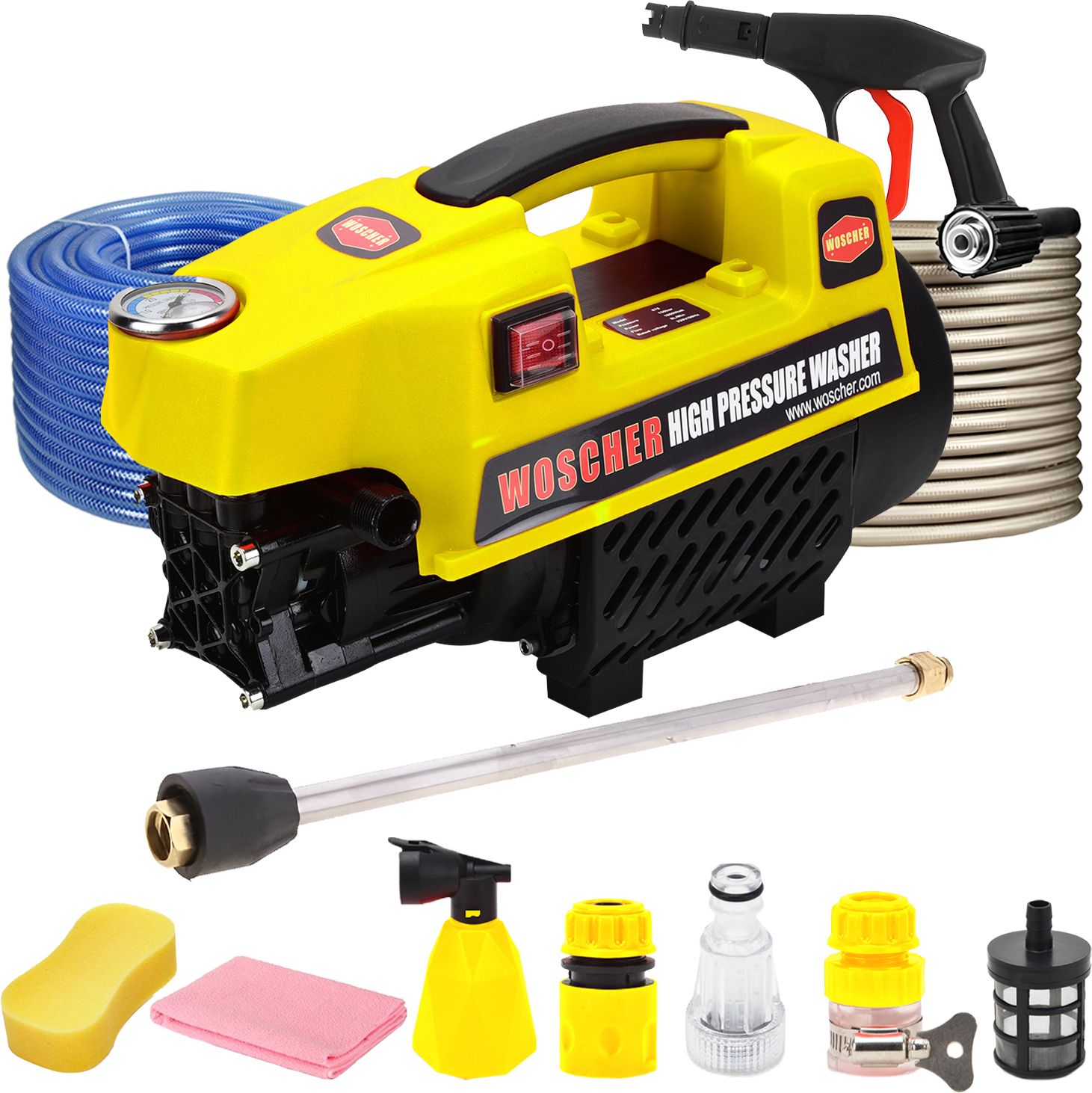 878Y Waterpro Washer High Pressure Pump Machine, 1800 Watts, 150 Bars, 8L/Min Pressure Washer-image-27