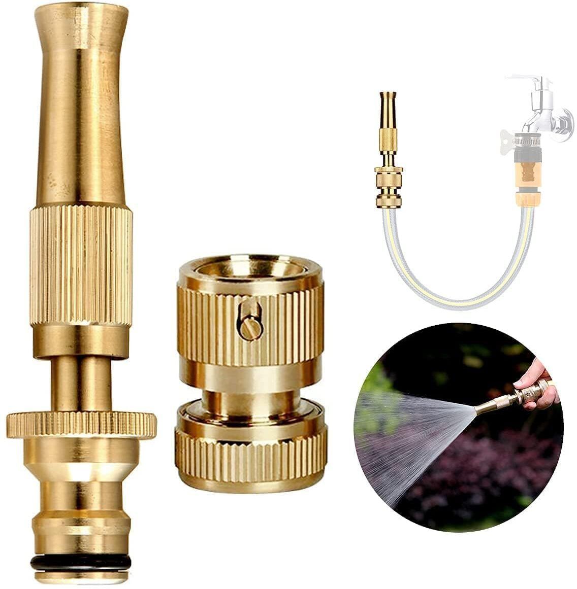 Brass Nozzle Water Spray Gun Hose Nozzles Pipe Connector For Washing Spray Gun Pressure Valve-image-25