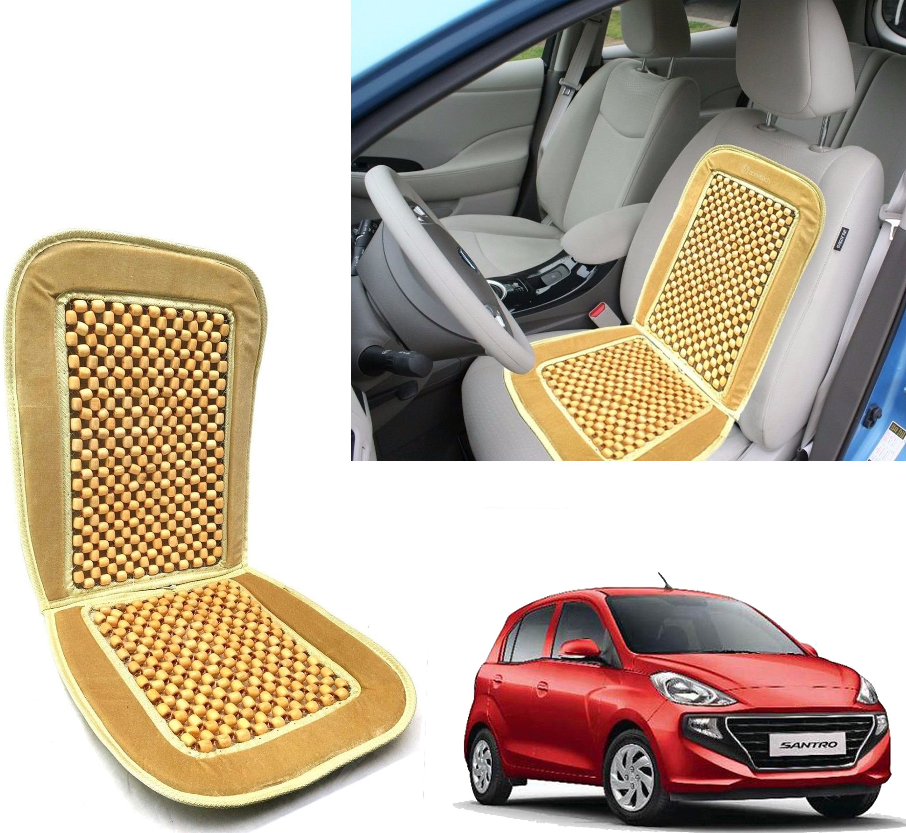 darkgivio Wooden, Velvet Car Seat Cover For Hyundai SANTRO 2018-picture-39