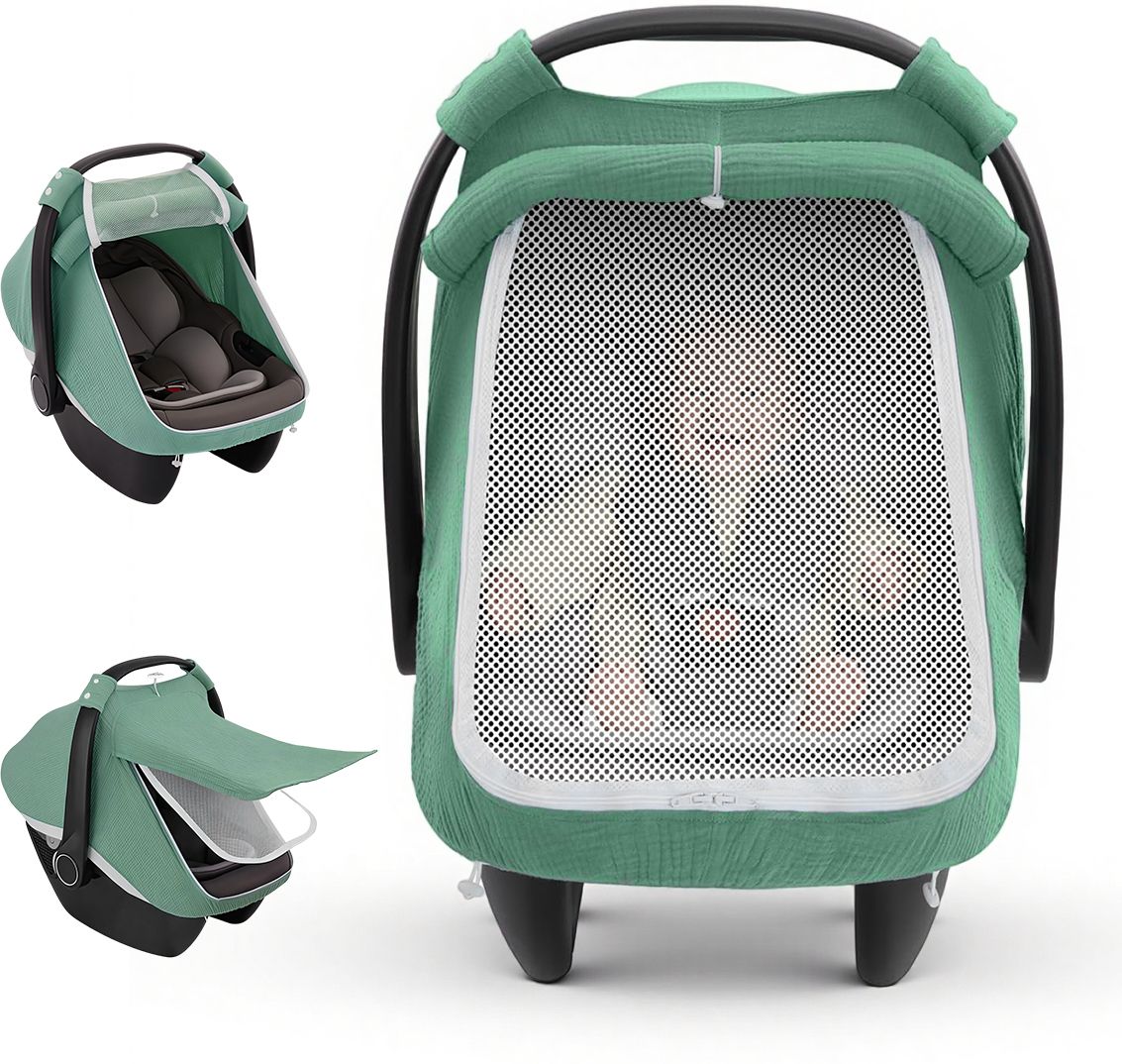 gustave Baby Car Seat Canopy Mosquito Net Sun Shade Cover with Breathable Mesh Baby Carrier-picture-24