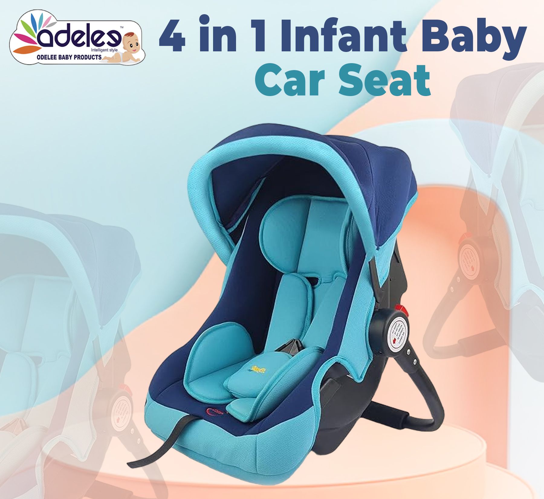 odelee Baby Carry Cot, Car Seat, For Babies of 0 to 15 Months Baby Carry Cot-picture-42