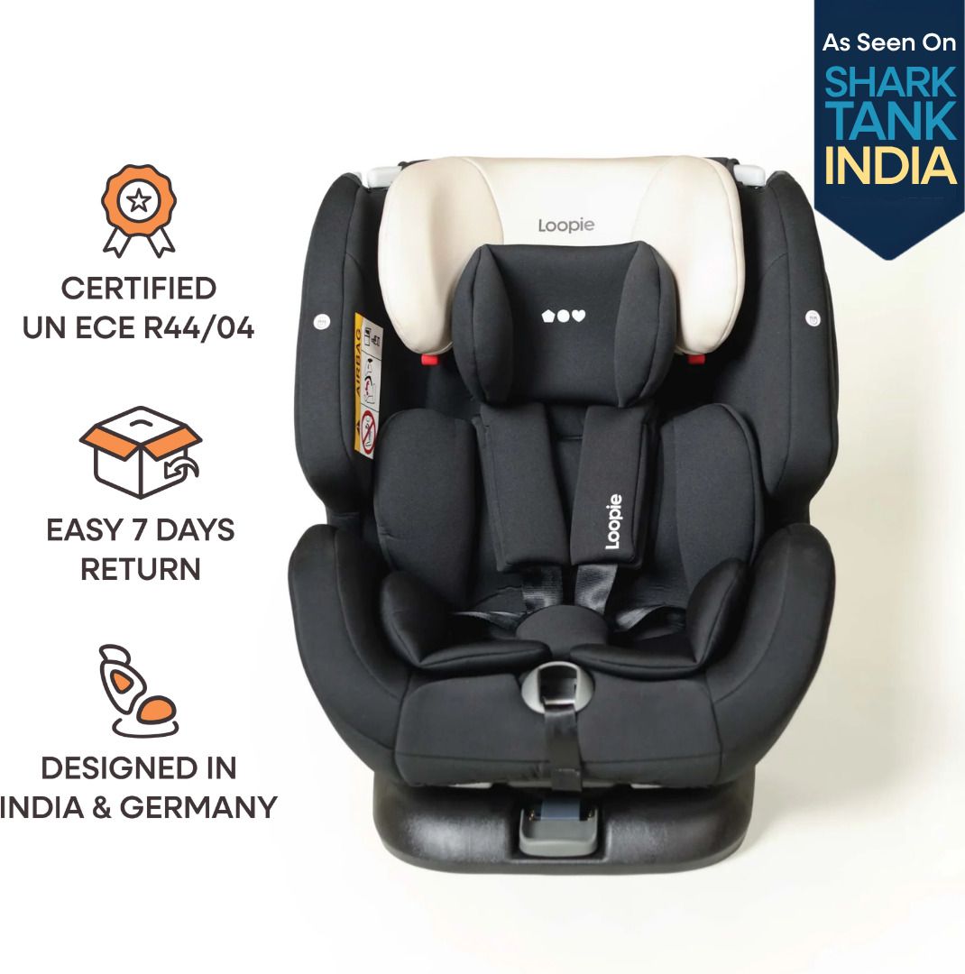 loopie Lap | Seat belt and ISOFIX compatible | 360 Degree Rotation Baby Car Seat-picture-11