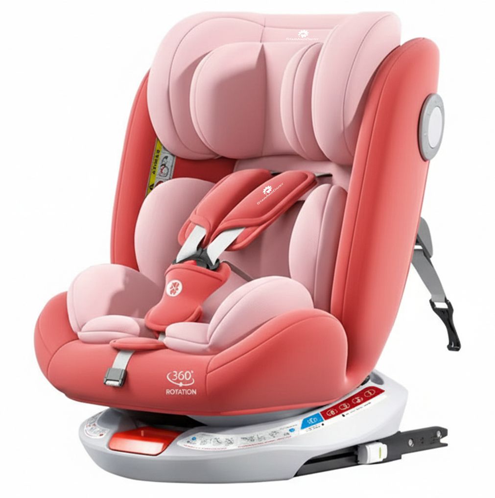 360° Free Rotation Car Seat with ISO Fix, Multi Level Height Adjustment Baby Car Seat-image-17