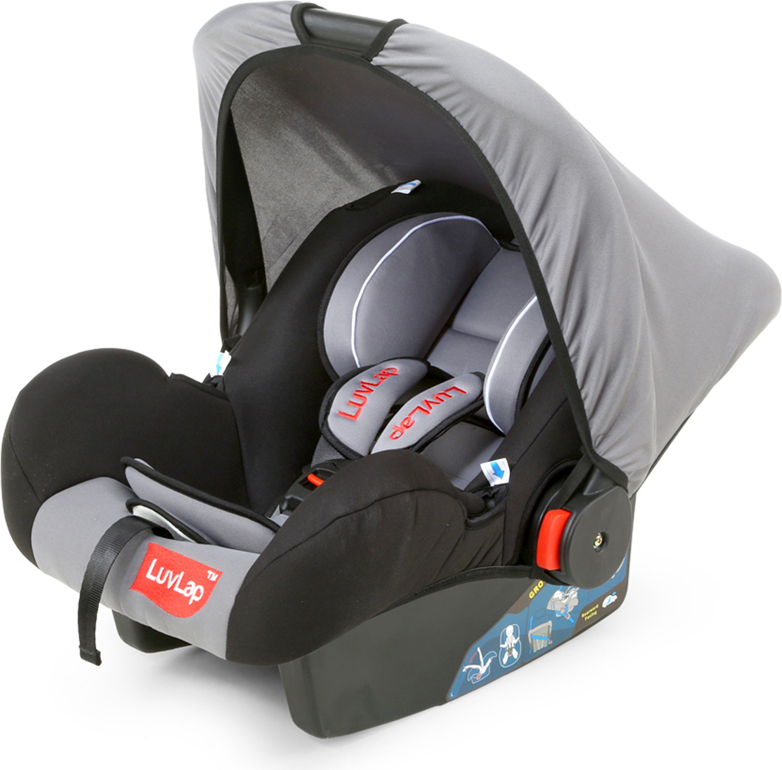 4-in-1 Infant/Baby Car Seat cum Baby Carry Cot, for New Born Baby to 15 Months Baby Car Seat