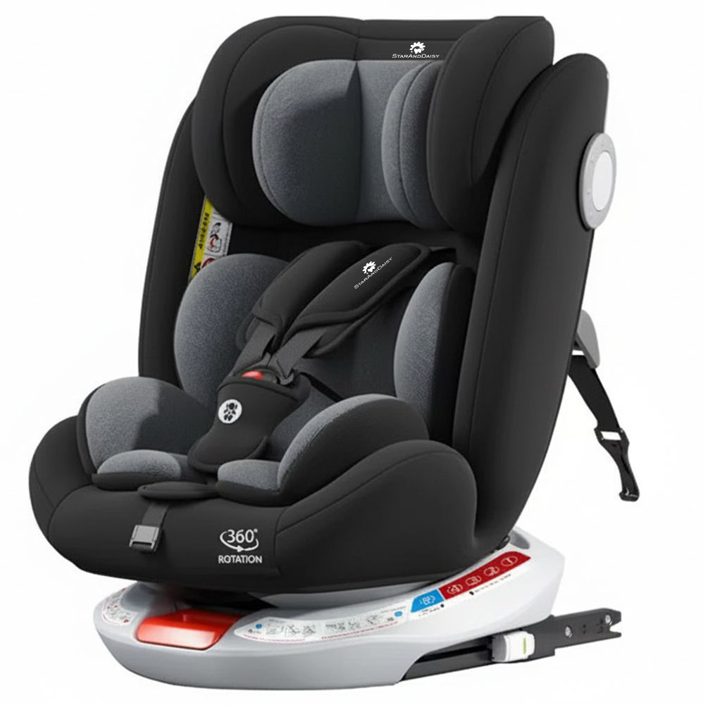 360° Free Rotation Car Seat with ISO Fix, Multi Level Height Adjustment Baby Car Seat-image-46