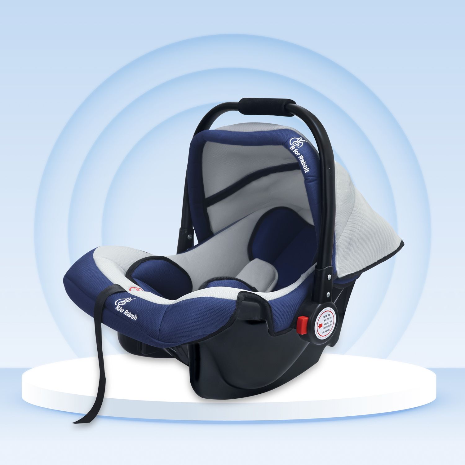 Cozy 3 Point Safety Harness with UV Canopy For 0 to 15 Months Babies Baby Carry Cot