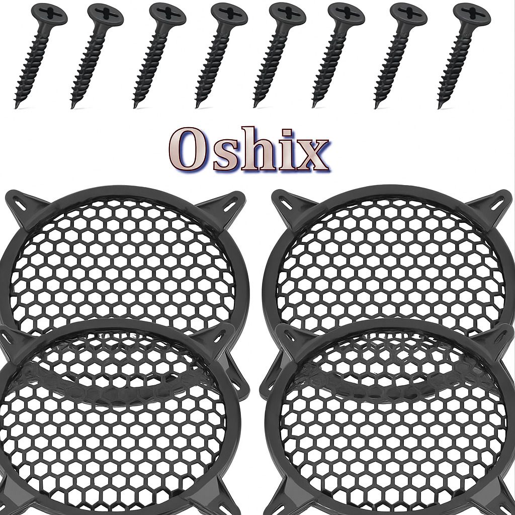 oshix 6-Inch ABS Plastic Speaker Grill Cover – Pack of 4 Car Speaker Grill-picture-23