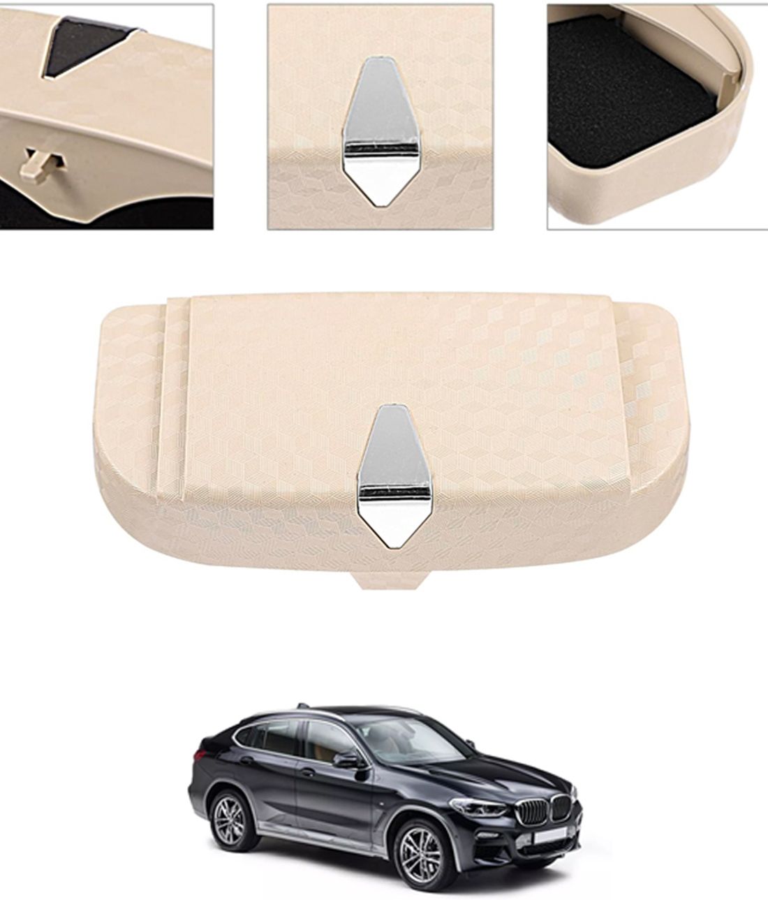 ayw Universal Multiuse Beige New Style Sunglass Holder For Car-311 White Car Sunglass Clip Holder-picture-44
