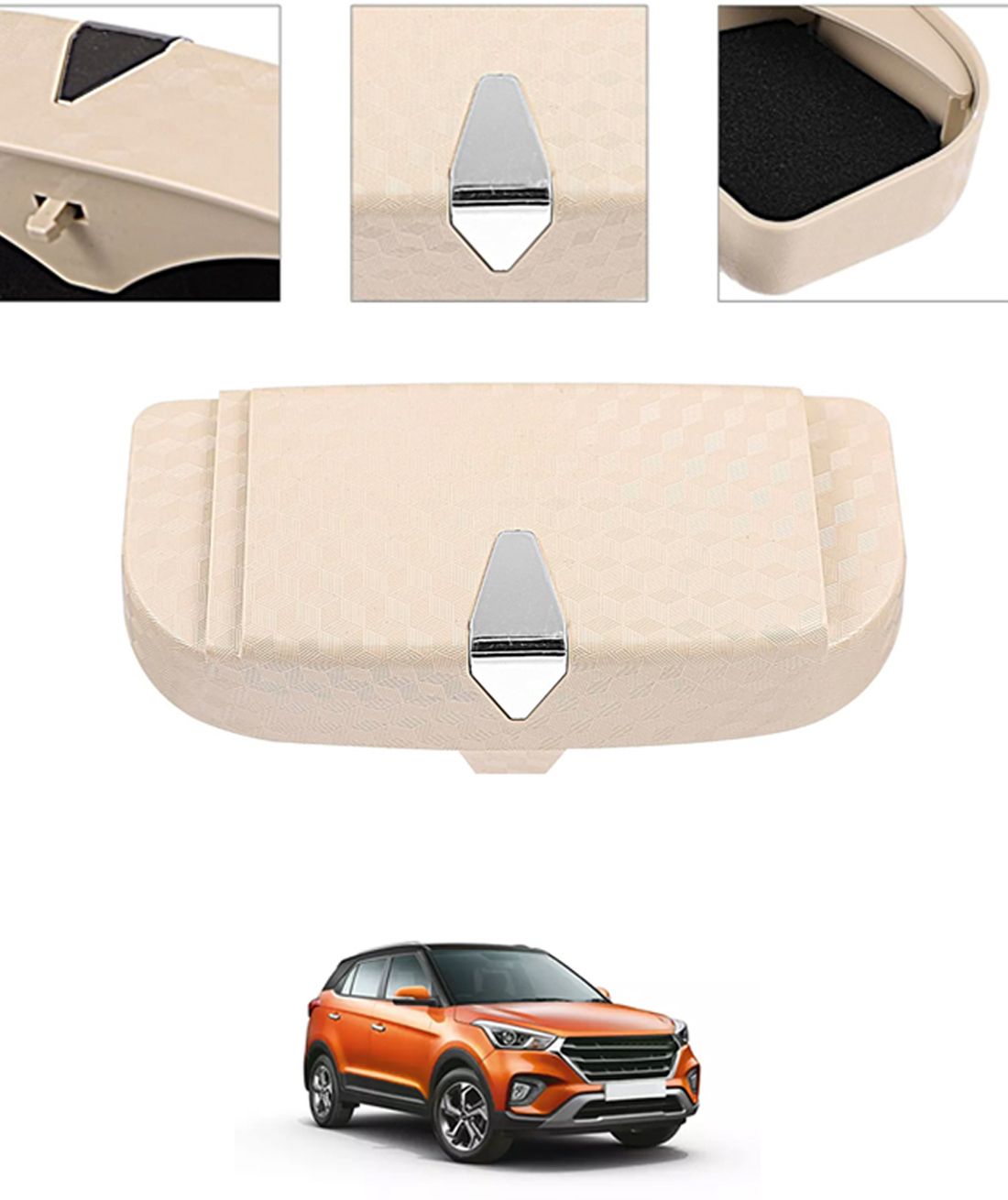 ayw Universal Multiuse Beige New Style Sunglass Holder For Car-71 White Car Sunglass Clip Holder-picture-13