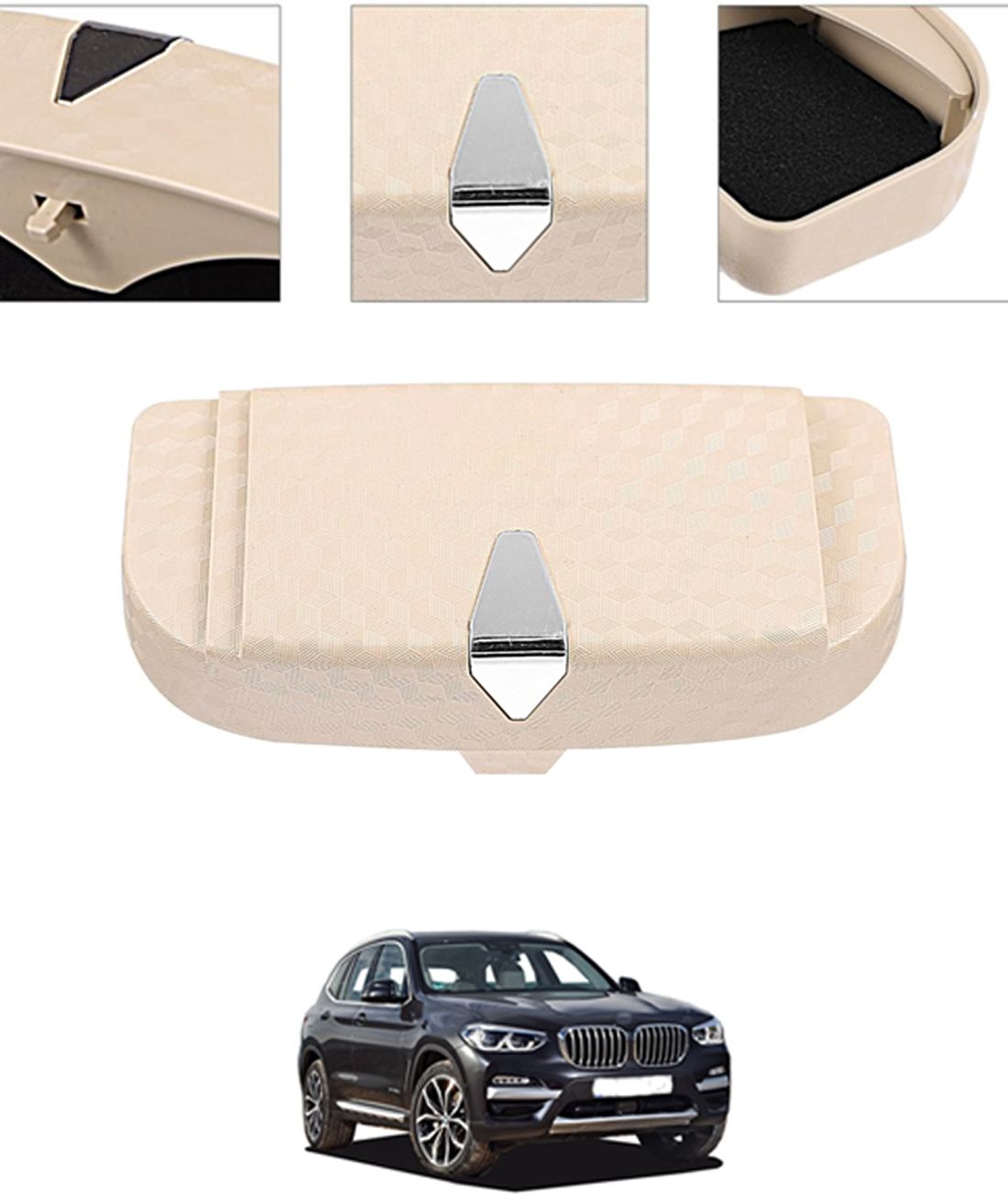 ayw Universal Multiuse Beige New Style Sunglass Holder For Car-310 White Car Sunglass Clip Holder-picture-45