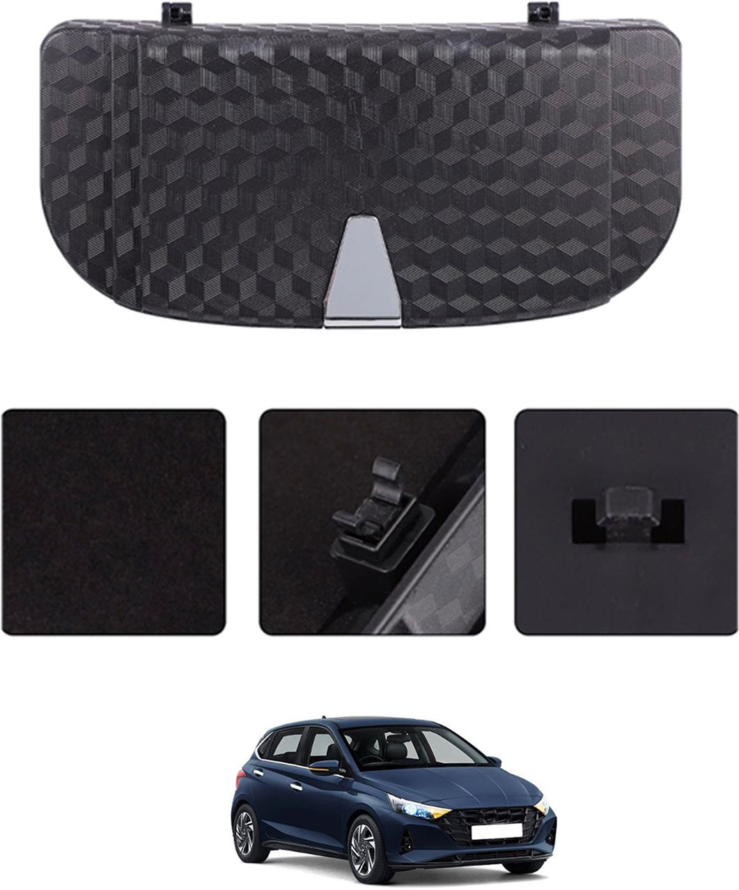 Black Sunglass Protective Holder For Car Dashboard Universal 146 Black Car Sunglass Clip Holder-image-34