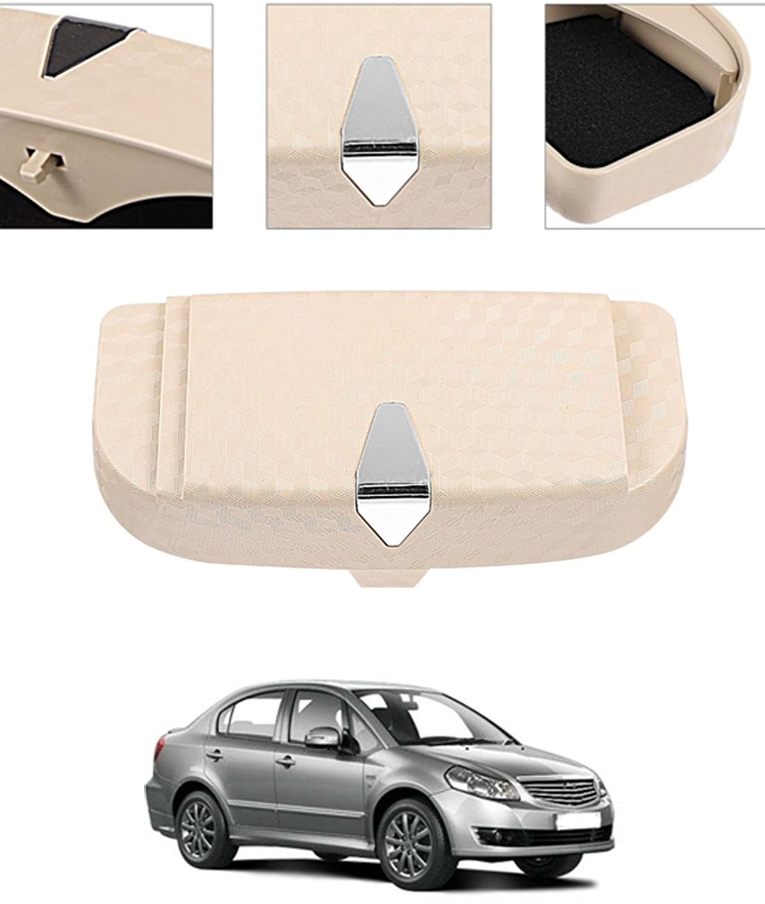 ayw Universal Multiuse Beige New Style Sunglass Holder For Car-259 White Car Sunglass Clip Holder-picture-25