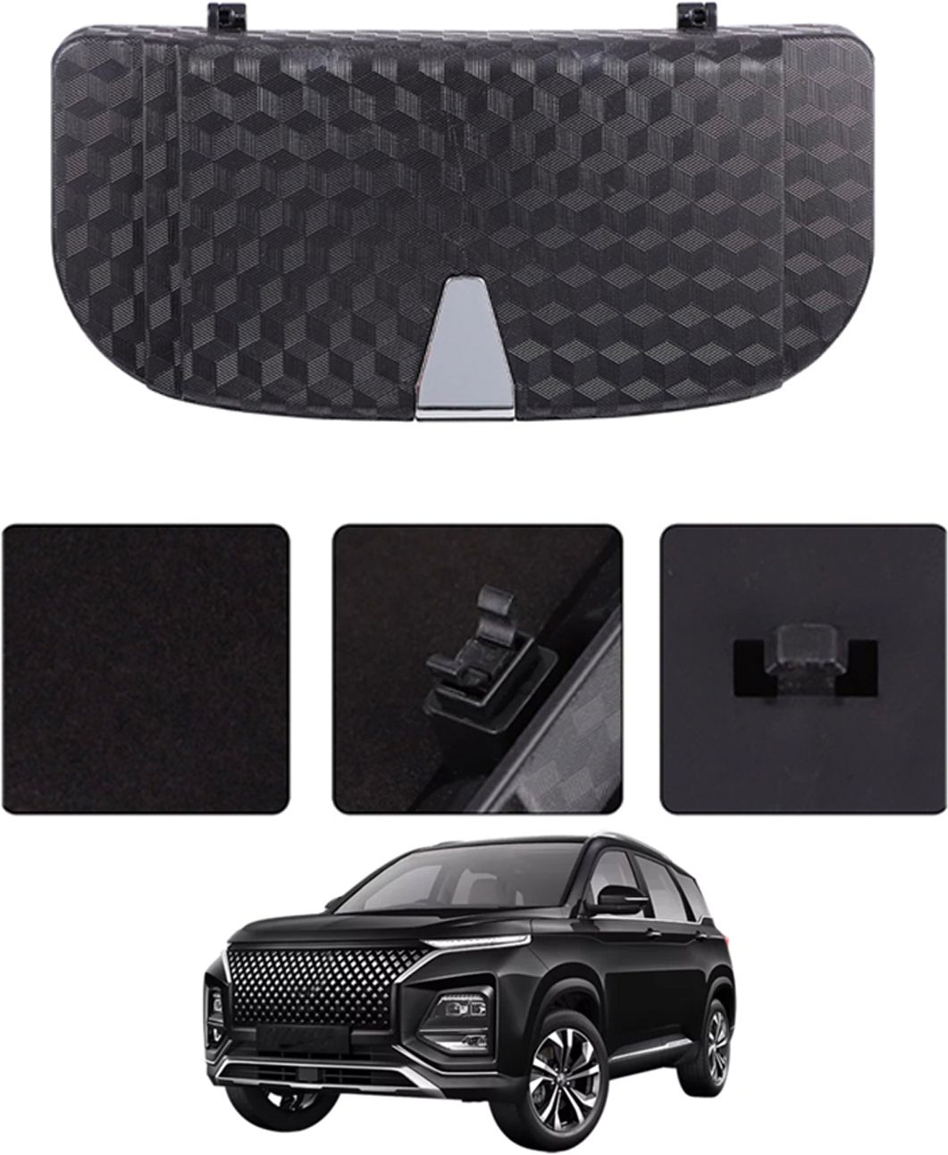 Black Sunglass Protective Holder For Car Dashboard Universal 138 Black Car Sunglass Clip Holder-image-31