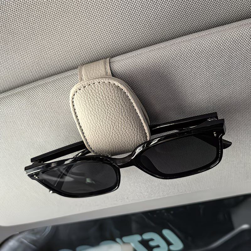 vishbin Magnetic Leather Multi Functional Car Sun Visor Sunglass Clips Mullti Color Car Sunglass Clip Holder-picture-26