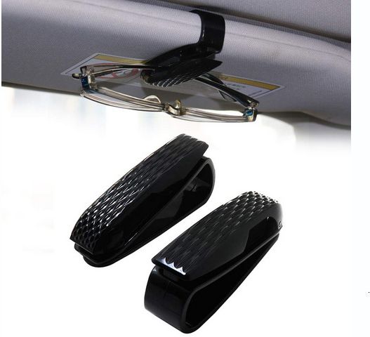 xzrtz Car Sun Visor Glasses Clip Anti Scratch Black Sunglasses Eyeglasses Holder X453 Black Car Sunglass Clip Holder-picture-15