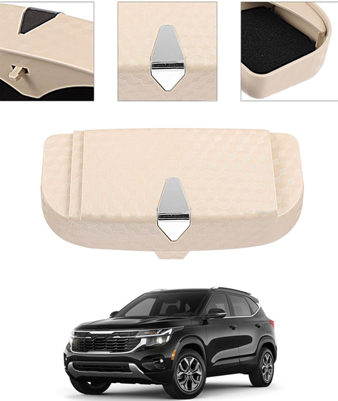 ayw Universal Multiuse Beige New Style Sunglass Holder For Car-242 White Car Sunglass Clip Holder-picture-44