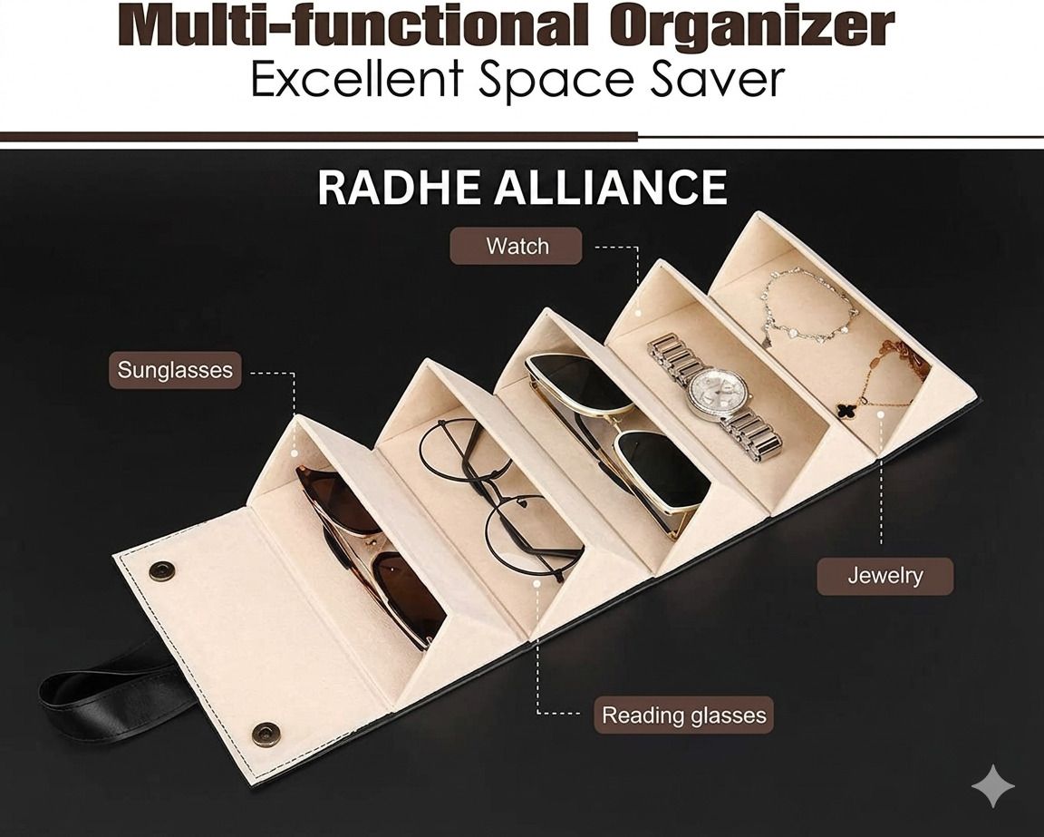 radhe alliance RA-SUN-CASE-001 Brown Car Sunglass Clip Holder-picture-29