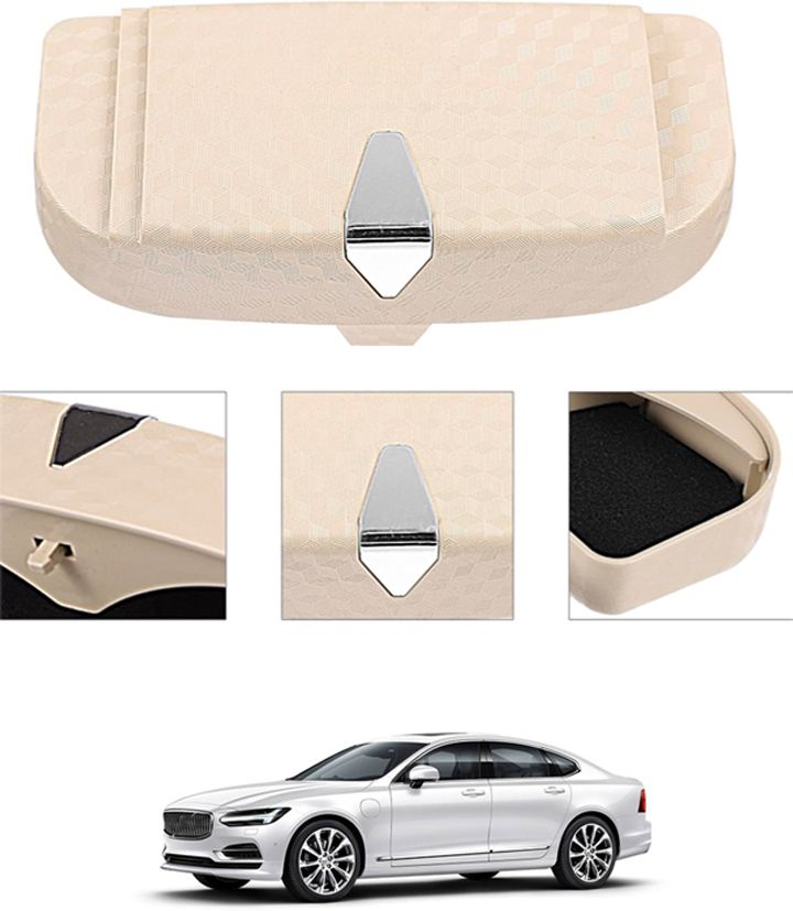ayw Beige High Quality Sunglass Holder Attach with Sun Visor Easy to Install-268 Brown Car Sunglass Clip Holder-picture-8