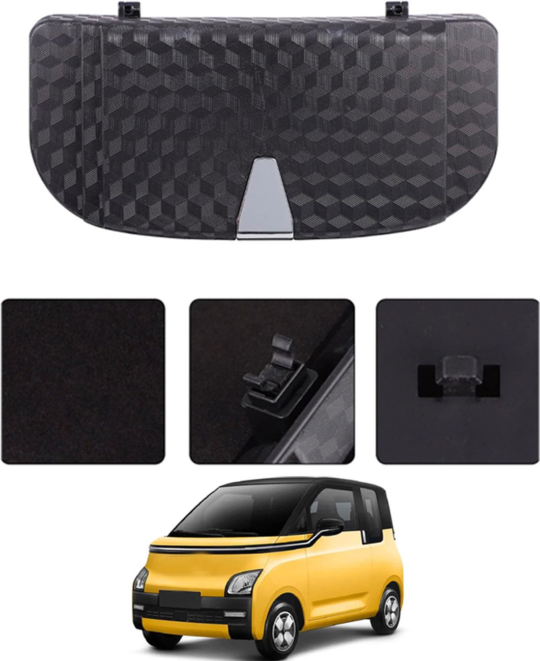 Black Sunglass Protective Holder For Car Dashboard Universal 66 Black Car Sunglass Clip Holder-image-30