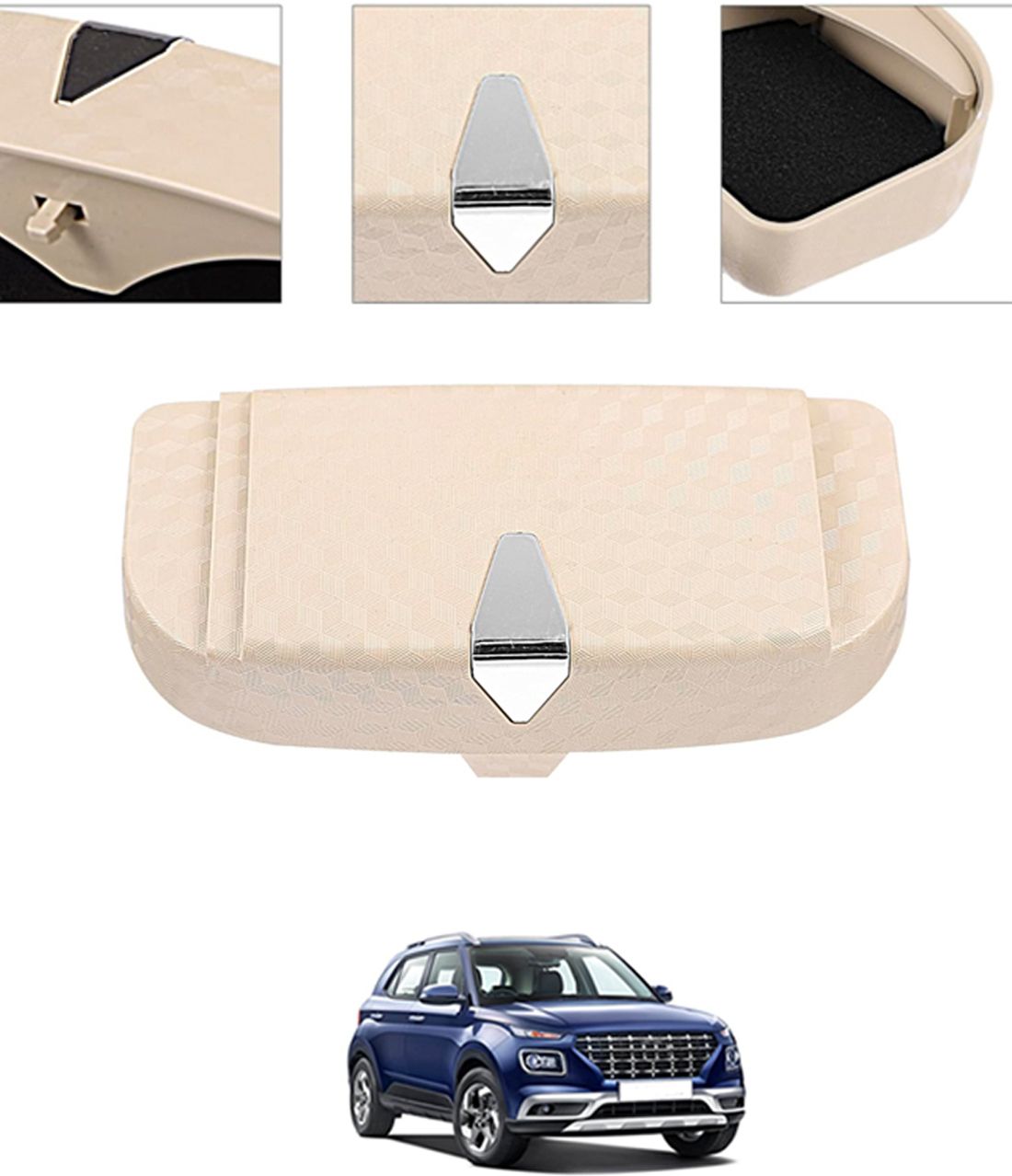 ayw Universal Multiuse Beige New Style Sunglass Holder For Car-290 White Car Sunglass Clip Holder-picture-18